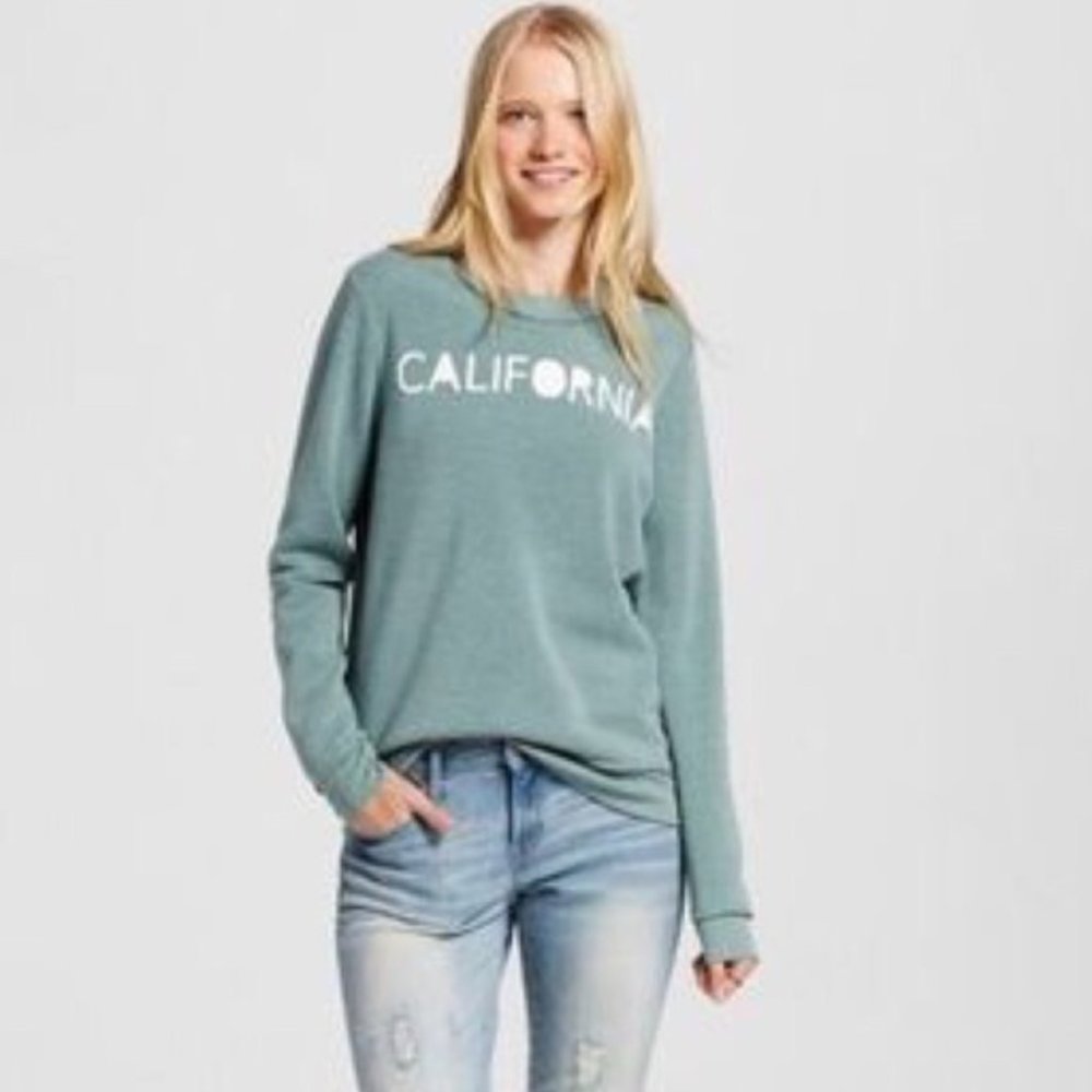 WELL WORN green Cali graphic sweatshirt